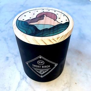 DW HOME CANDLE SMOKEY BIRCH WOOD TOP RICHLY SCENTED NEW